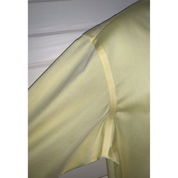 LAUREN Ralph Lauren Dress Shirt Sz 16 33/33 Yellow Button-Up Non Iron *VGUC - Picture 4 of 10